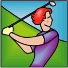 Woman Golfer - golf swing