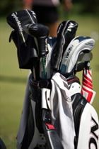 Golf clubs in golf bag
