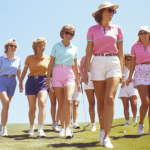 Women golfers on the fairway.